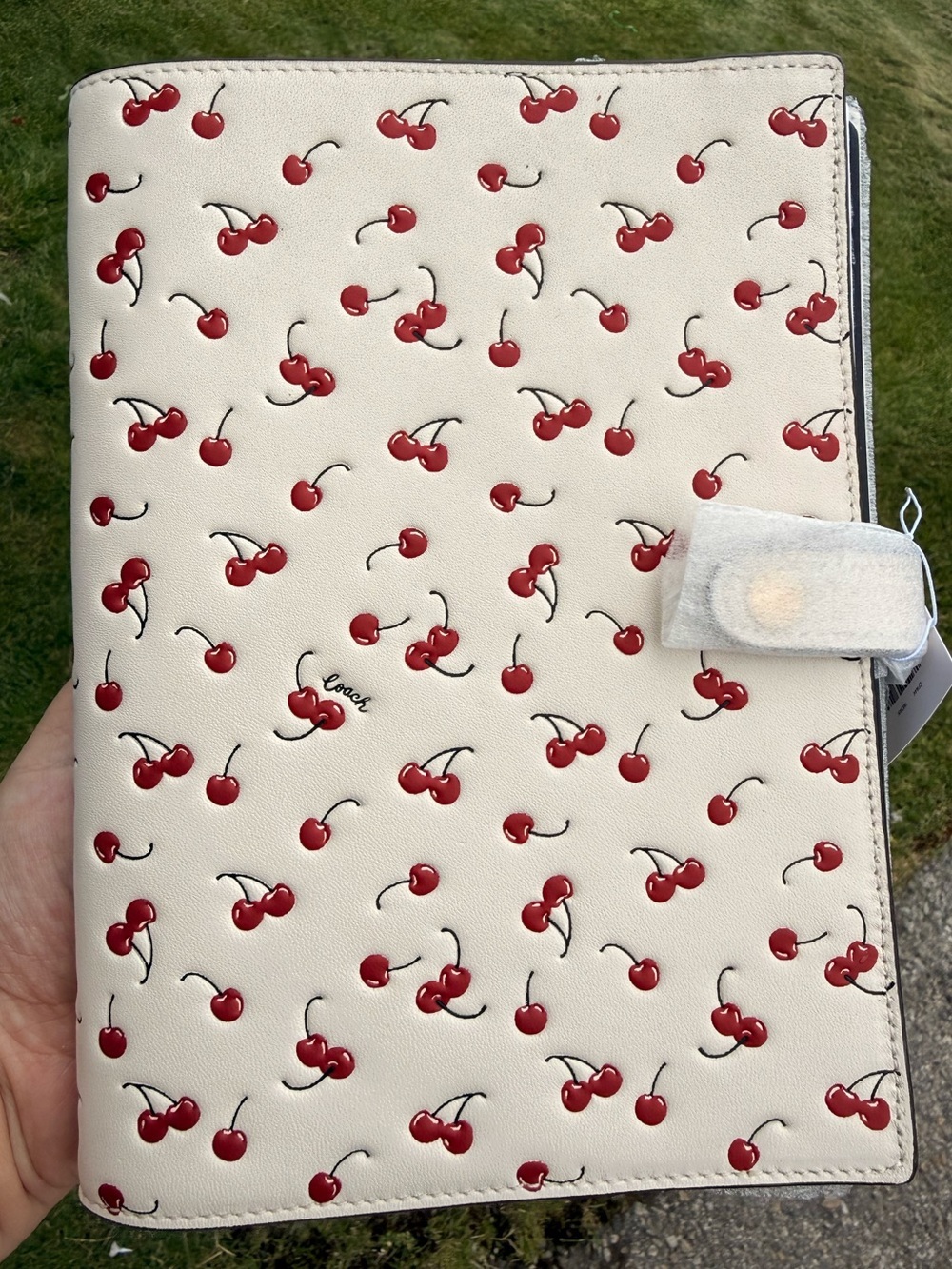 COACH Notebook Cherry Print Chalk Multi CFA44